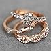 Haluoo 3-in-1 Wedding Bands Wedding Rings for Women 3pcs Stackable CZ Engagement Bridal Rings Set Anniversary Eternity Ring Infinity 925 Sterling Silver Ring Size 6-10 (7, Gold)thumb 3