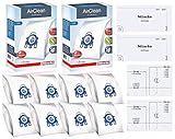 Miele GN AirClean 3D Efficiency Vacuum Cleaner Bags - 2 Boxes - Includes 8 Genuine Airclean GN Bags + 2 Genuine Super Air Clean Filter + 2 Genuine Pre-Motor Protection Filters