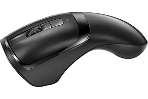 THARO New Wireless Mouse Barcode Scanner, 2-in-1 Design 2D Handheld Barcode Scanner with Wireless Mouse Functions for POS System,Store,Supermarket, Warehouse.(Black)