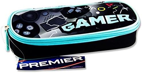 Premier Stationery C5615518 Gamer Design Campus Oval Zip Pencil Case