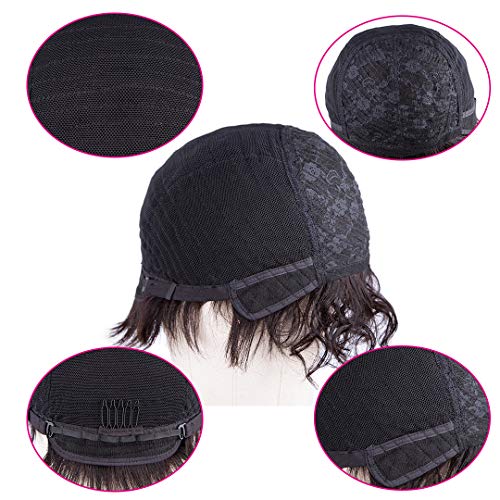 Pixie Cut Wigs Human Hair Loose Curly Hair Machine Made Human Hair Wig Short Bob Wigs For Women Natural Color (Natural Color)