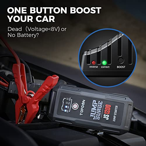 Jump Starter Car Battery ChargerTOPDON JUMPSURGE1200 12V Car Starter Lithium Battery Booster