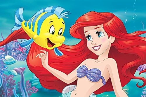 All New Style Disney Marvel Product 17 x 24 inch Memory Foam Mat or 54 x 80 inch Super Soft Area RUG non Slip Backing kids toddler kindermat bath bed living (Ariel, 17x24 Memory Mat)