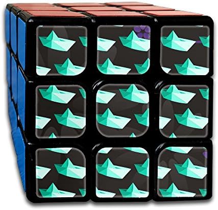 LjcuB Paper Boat 3x3x3 Speed Cube Toys Smooth Sticker Magic Cube Puzzles 55mm Anti-pop Best Brain Training Gift Idea For Kids Or Adults