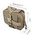 Homiego Tactical Rip Away EMT Pouch Molle IFAK Medical Kit Bag（BLK）