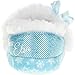 Disney Frozen Toddler and Girls Cushioned Sparkle Slippers with Fur Trim (13/1 - XXL, Blue/White)