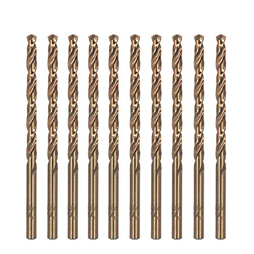 Migiwata M35 Cobalt Steel Fractional 11/64" Dia. x 3.26" Long Twist Drill Bit Set of 10pcs, Jobber Length and Round Shank, Self-centering 135° Split Point, Extremely Heat Resistant, for Metalworking - Thumbnail 7