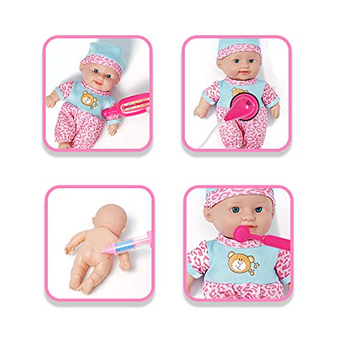 image for ToyerBee Doctor Kit for Kids with Doll & Doctor Playset Toy - 16pcs Me