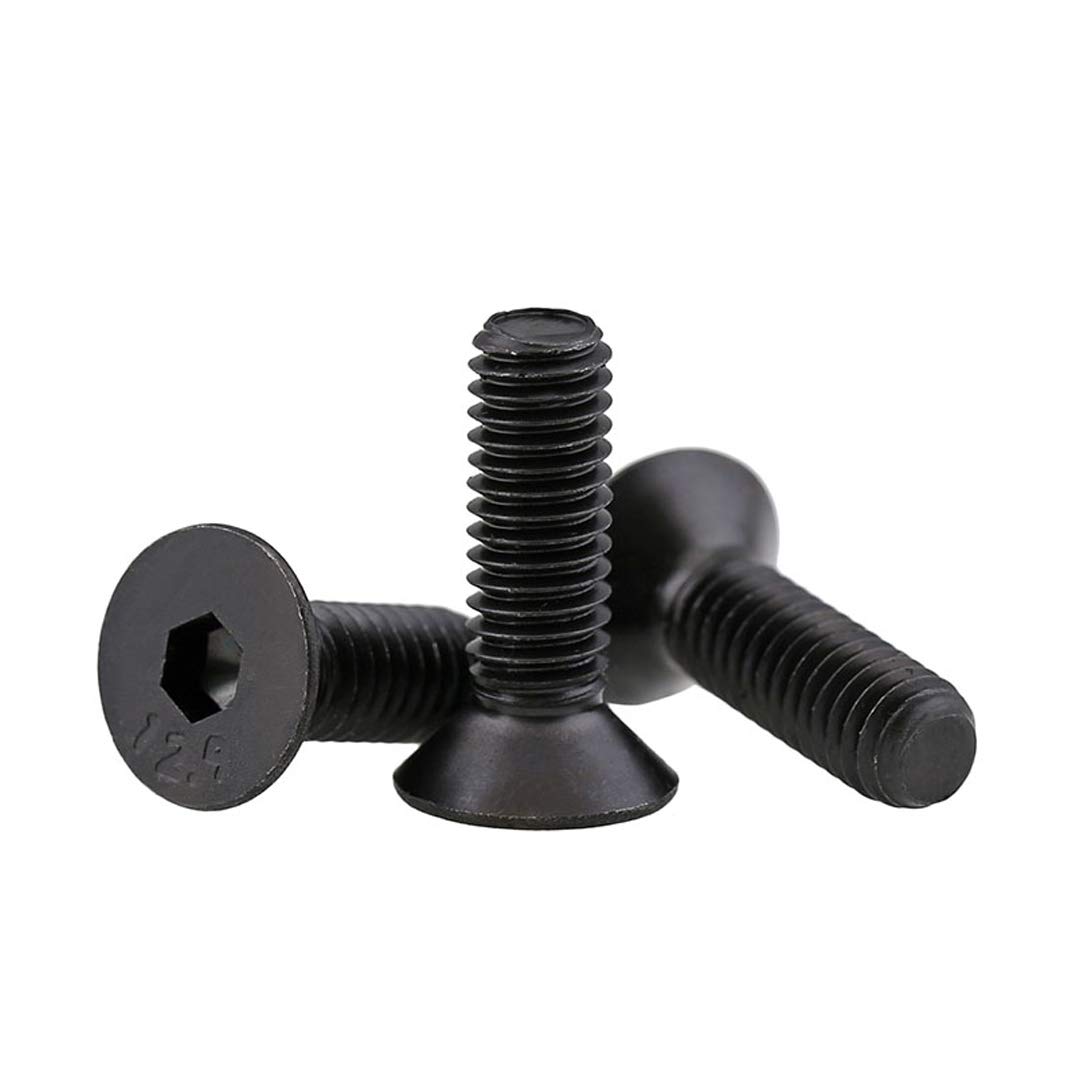 XIZONLIN M3-M10 Hex Socket Countersunk Screws Flat Head Socket Bolt Machine Screws Fastener,12.9 Grade High Tensile