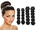 iWenSheneg Hot Buns 4 Pieces Magic Hair Styling Twist Ring Former Shaper Chignon Bun Maker Curler Accessory ( 2 Large & 2 Small) (Black)