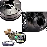 VILONG Airsoft Mask Outdoor Sports Tactical Paintball mask Full Face Skull CS Mask With double filter fan CS edition Perspiration Dust Face Guard (Black)