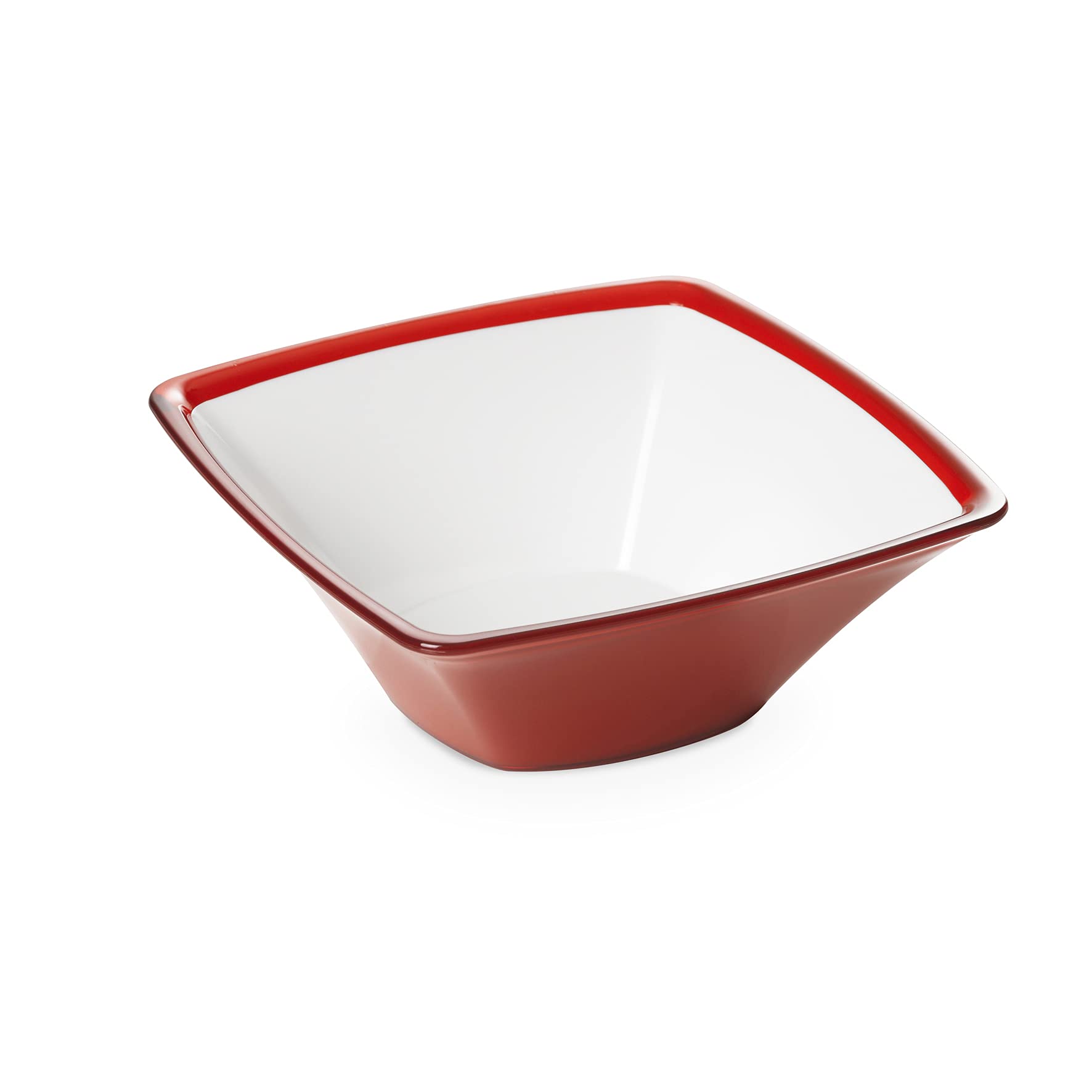 Omada Design Salad Bowl 2.3 L, Kitchen Bowl in Shatterproof Acrylic, Dishwasher Washable, Made in Italy, Square Line