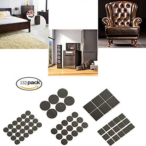 Non Slip Furniture Pads Furniture Pads Furniture Gripper Felt Furniture Pads 132 Piece! Felt Pads Furniture Feet All Sizes Furniture Floor Protectors for Keep in Place Furniture & Furniture Stoppers - Thumbnail 4