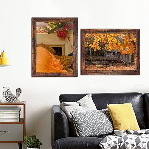 ZBEIVAN 12x18 Picture Frames Set of 2 Rustic 18x12 Photo Frame for