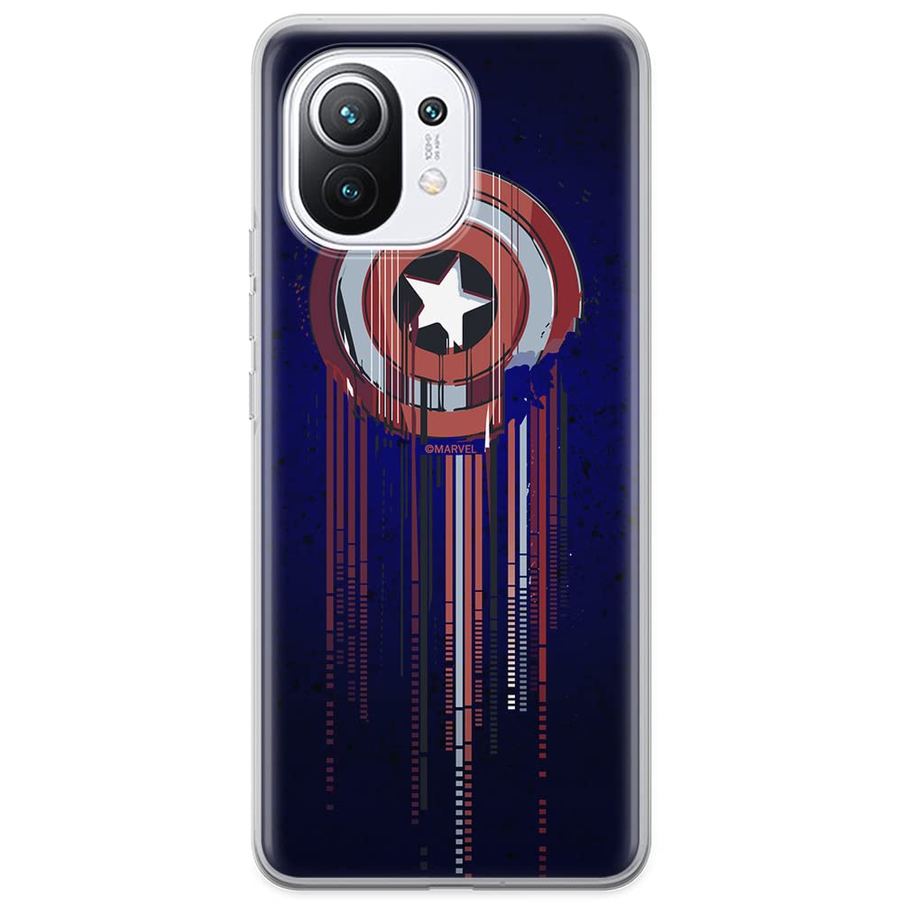 ERT GROUP mobile phone case for Xiaomi 11 original and officially Licensed Marvel pattern Captain America 017 optimally adapted to the shape of the mobile phone, case made of TPU — image 1