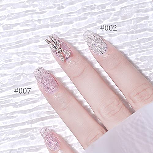 Keepfit 8 Colors Chrome Nail Powder - Holographic Nail Powder Metallic Mirror for Nails, Chrome Nail Mirror Effect Powder Pigment Dust Eyeshadow Metallic Mirror Nail Powder, Nail Art Decoration (G)