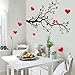 Ussore Lovebirds Branch Removable Mural Wall Stickers Wall Decal Room Home Decor for living room bedroom bathroom kitchen kids