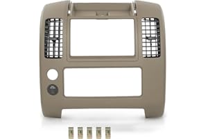 PIT66 Center Dash Console Instrument Panel Cluster Lid Bezel Compatible with Nissan Frontier 2005-2020 Brown