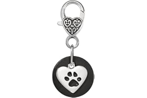 KARELIA CREATIONS Shungite Pet Collar Charm - Natural Protection for Dogs Cats Durable Black Crystal Stone Backpack Tote Key Chain