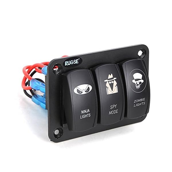 Rupse-3-Gang-Marine-Boat-Car-Switch-Panel-Blue-Red-LED-Light-5pin-On-off-Rocker-Switch-12-24V