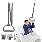 AOSSA Bed Trapeze for Elderly Pull Up, Stand Assist Lift Bar, Hospital Bedside Trapeze for Bed Mobility &amp; Transfer, Ceiling Mounted Grab Bar, Stand Ladder Standing Helper for Disabled Handicap