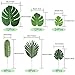 AWEHIRU Losecu Artificial Palm Leaves, 60 Pcs 6 Kinds, Faux Monstera Leaves Stems Tropical Plant Simulation Safari Leaves for Hawaiian Luau Party Jungle Beach Theme Party Table Leave Decorations