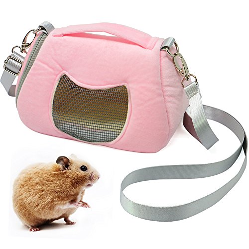 B Bascolor Pet Carrier Bag Portable Breathable Outgoing Travel Handbag with Adjustable Single Shoulder Strap Pouch for Hamster Small Animals Pets - Thumbnail 6