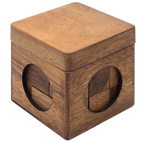 Cube Puzzle: Wooden Puzzle for Adults a Handmade 3D Brain Teaser Soma Cube from SiamMandalay