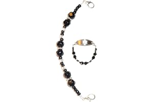 Hidden Hollow Beads 6.5 or 5.5 inch Women's Medical Alert ID Interchangeable Replacement Bracelet, Identification vital info tag