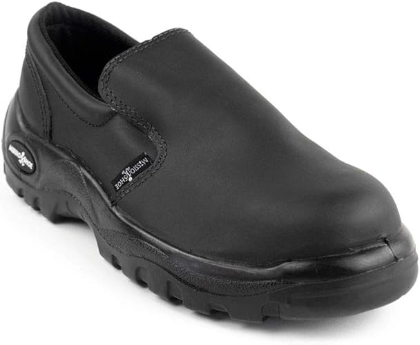 Amazon Com Missionshoe Slip On Black Leather Extreme Comfort No