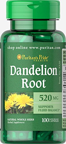 Puritan's Pride Dandelion Root 520 mg-100 Capsules