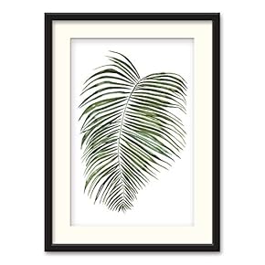 Black Framed Canvas Wall Art Nordic Style Plant Home Artwork Decoration for Living Room, Bedroom - 23x31 inches