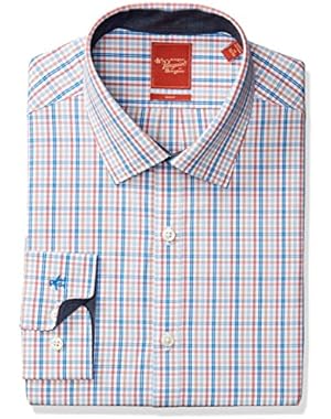 Men's Slim Fit Tattersall Plaid Shirt