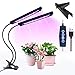 Grow Light, Auto ON/Off Timing Function LED Plant Grow Light, 20W 40 LED Dual Head Grow Lamp, 3/6/12H Timer Red/Blue Spectrum Adjustable Gooseneck 5 Levels for Indoor Plants