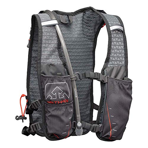 chaleco de running / mochila de hidratación nathan trailmix. 7l  para hombres y mujeres | vejiga de 2l incluida . cremallera, soporte para teléfono, agua