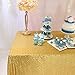 Trlyc 60 x 102-Inch Square Sequin Tablecloth Gold for Wedding