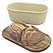 Bread Box Storage Basket | Container Bin with Bonus Bamboo Cutting Board Lid | Eco Friendly, Dishwasher Safe Breadbox for Fresh, Organized Food