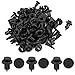 uxcell 50 x 9mm Hole Plastic Rivets Fastener Push Clips Black for Car Fender