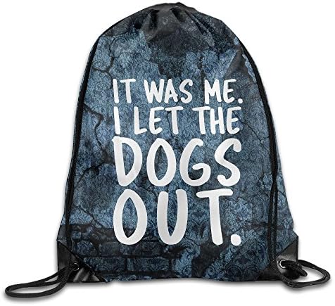 It Was Me I Let The Dogs Out Drawstring Gym Sport Bag, Large Lightweight Gym Sackpack Backpack For Men And Women