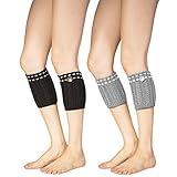 2 Pack of Womens Short Crochet Leg Warmer Knit Boot Socks Topper Cuff