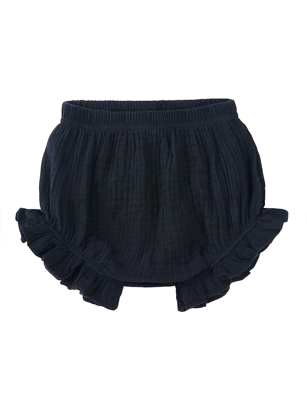 Photo 1 of Century Star Baby Bloomers for Toddler Diaper Covers for Girls Ruffle Baby Shorts Infant Solid Underwear Newborn B Black 9-12 Months