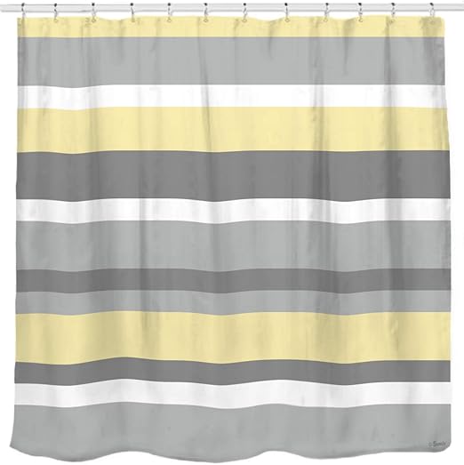 Amazon Com Sunlit Yellow Gray Horizontal Stripes Water Repellent