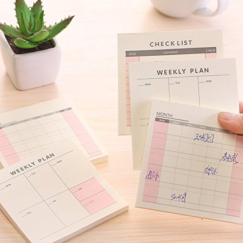 Cute Kawaii Weekly Monthly Work Planner Book Diary Agenda Dokibook for Kids School Supplies