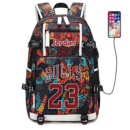 Basketball Player Star J-ordan Multifunction Backpack Travel Student Backpack Fans Bookbag For Men Women (Style 1)