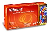 Aurelia Vibrant Latex Exam Gloves, Powder Free, Large, 100/Bx, 10 Bxs/Cs