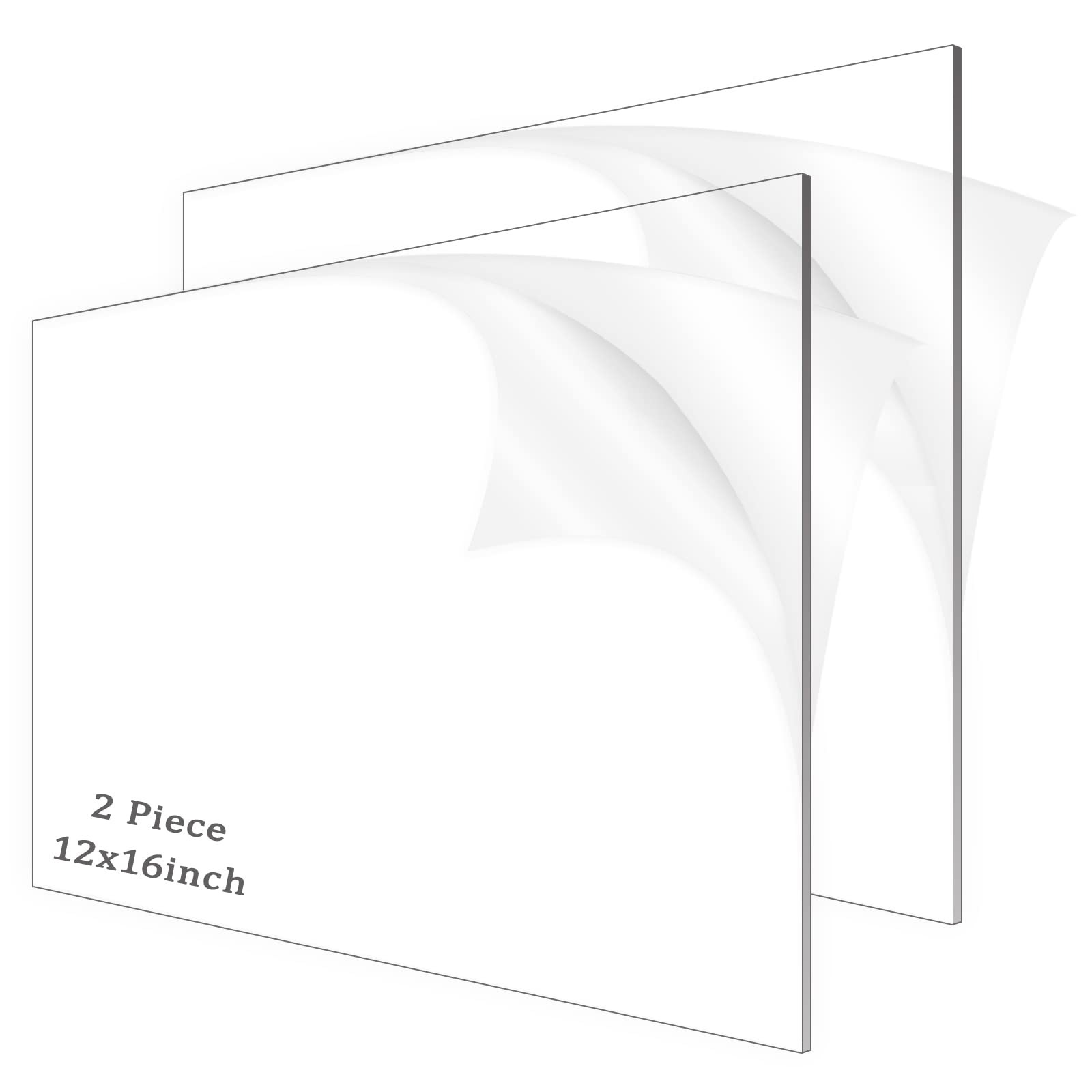 Photo 1 of ADTDA 2 Pieces 1/8" Thick (3mm) Acrylic Sheets,Clear Cast Plexiglass 12” x 16” with Protective Paper for Signs DIY Display Projects,Craft,Photo Frames