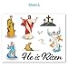 Colonel Pickles Novelties Resurrection Easter Window Clings Holiday Decorations Or Crafts for Kids - Activities