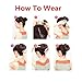 SARLA Hair Buns Extensions Drawstring Fake Ballet Bun Synthetic Updo Donut Chignon Hairpieces for Women Girls Lady