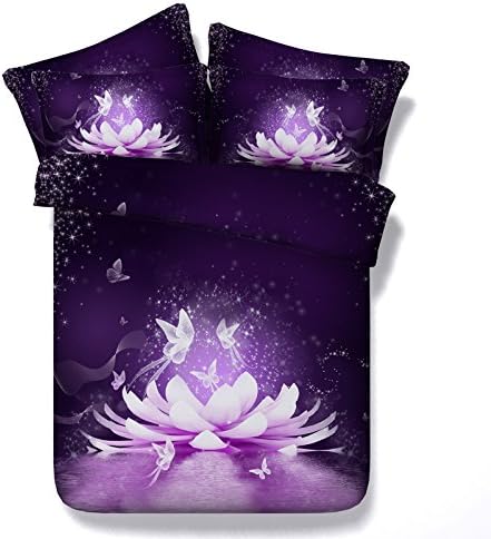 WARMYIY-3D HD Digital Print Bedding Set Comforter shell/ Quilt Cover Set 4pcs, including 1 Comforter shell/ Quilt Cover, 1 bed sheet, 2 pillowcases Twin Full Queen King Size