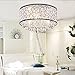 DINGGU 4 Lights Flush Mounted Modern Drum Ceiling Light Chandelier Lamp Fixtures Rain Drop Decoration